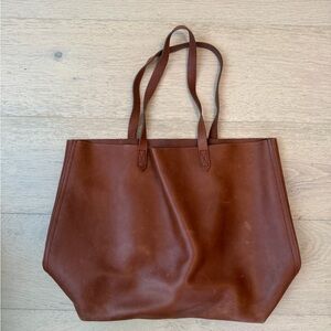 Madewell Rich Brown Leather Tote
